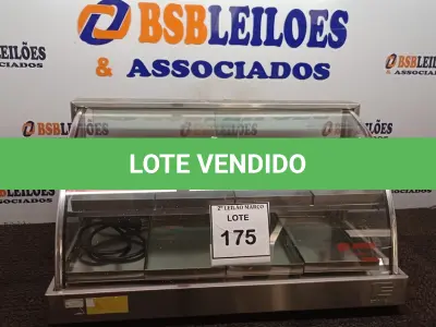 LOTE 175 - 01 ESTUFA PARA SALGADOS COM 08 BANDEJAS. (NO ESTADO) ATENÇÃO! FAZER A VISITAÇÃO ANTES DE ARREMATAR, NÃO SABEMOS SE FUNCIONA. LEILÃO NÃO TEM GARANTIA E NEM DEVOLUÇÃO, SUJEITO A POSSÍVEIS AVARIAS VISÍVEIS/OCULTAS E/OU AUSÊNCIA DE COMPONENTES.