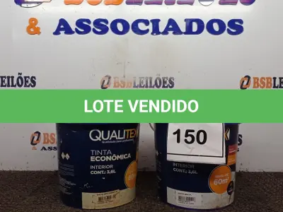 LOTE 150 - 02 BALDES TINTA QUALITEX 3,6L NA COR AREIA E VERMELHO GUARANÁ. (NO ESTADO) ATENÇÃO! FAZER A VISITAÇÃO ANTES DE ARREMATAR, NÃO SABEMOS SE FUNCIONA. LEILÃO NÃO TEM GARANTIA E NEM DEVOLUÇÃO, SUJEITO A POSSÍVEIS AVARIAS VISÍVEIS/OCULTAS E/OU AUSÊNCIA DE COMPONENTES.