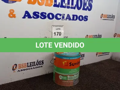 LOTE 170 - 01 LATA DE TINTA SUVINIL ESMALTE PREMIUM INTERIOR/EXTERIOR 3,6L NA COR VERMELHO BRILHANTE. (NO ESTADO) ATENÇÃO! FAZER A VISITAÇÃO ANTES DE ARREMATAR, NÃO SABEMOS SE FUNCIONA. LEILÃO NÃO TEM GARANTIA E NEM DEVOLUÇÃO, SUJEITO A POSSÍVEIS AVARIAS VISÍVEIS/OCULTAS E/OU AUSÊNCIA DE COMPONENTES.