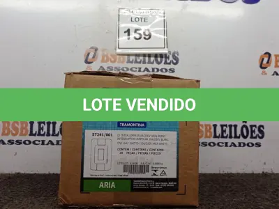 LOTE 159 - 01 CAIXA COM 20 INTERRUPTORES SIMPLES 6ª/250V. (NOVO) (NO ESTADO) ATENÇÃO! FAZER A VISITAÇÃO ANTES DE ARREMATAR, NÃO SABEMOS SE FUNCIONA. LEILÃO NÃO TEM GARANTIA E NEM DEVOLUÇÃO, SUJEITO A POSSÍVEIS AVARIAS VISÍVEIS/OCULTAS E/OU AUSÊNCIA DE COMPONENTES.