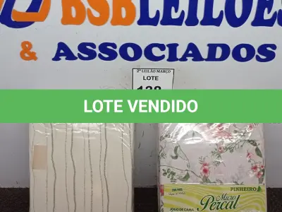 LOTE 138 - 02 JOGOS DE CAMA QUEEN MICRO PERCAL LENÇOL COM ELÁSTICO 1,58M X 1,98M X0,45M DE ALTURA E 02 FRONHAS 0,50M X 0,70M.  (NO ESTADO) ATENÇÃO! FAZER A VISITAÇÃO ANTES DE ARREMATAR, NÃO SABEMOS SE FUNCIONA. LEILÃO NÃO TEM GARANTIA E NEM DEVOLUÇÃO, SUJEITO A POSSÍVEIS AVARIAS VISÍVEIS/OCULTAS E/OU AUSÊNCIA DE COMPONENTES.
