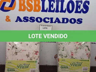 LOTE 138 - 02 JOGOS DE CAMA QUEEN MICRO PERCAL LENÇOL COM ELÁSTICO 1,58M X 1,98M X0,45M DE ALTURA E 02 FRONHAS 0,50M X 0,70M.  (NO ESTADO) ATENÇÃO! FAZER A VISITAÇÃO ANTES DE ARREMATAR, NÃO SABEMOS SE FUNCIONA. LEILÃO NÃO TEM GARANTIA E NEM DEVOLUÇÃO, SUJEITO A POSSÍVEIS AVARIAS VISÍVEIS/OCULTAS E/OU AUSÊNCIA DE COMPONENTES.