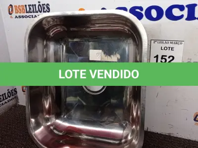 LOTE 152 - 01 CUBA EM AÇO INOX MARCA FABRINOX 400X340X140MM(NOVO). (NO ESTADO) ATENÇÃO! FAZER A VISITAÇÃO ANTES DE ARREMATAR, NÃO SABEMOS SE FUNCIONA. LEILÃO NÃO TEM GARANTIA E NEM DEVOLUÇÃO, SUJEITO A POSSÍVEIS AVARIAS VISÍVEIS/OCULTAS E/OU AUSÊNCIA DE COMPONENTES.