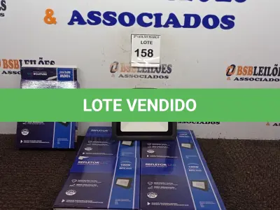LOTE 158 - 05 REFLETORES DE LED AMBIENTE EXTERNO 100W CADA. (NOVO). (NO ESTADO) ATENÇÃO! FAZER A VISITAÇÃO ANTES DE ARREMATAR, NÃO SABEMOS SE FUNCIONA. LEILÃO NÃO TEM GARANTIA E NEM DEVOLUÇÃO, SUJEITO A POSSÍVEIS AVARIAS VISÍVEIS/OCULTAS E/OU AUSÊNCIA DE COMPONENTES.