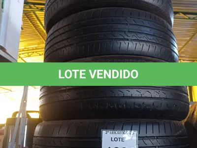 LOTE 123 - 04 PNEUS USADOS 195-55-16. (NO ESTADO) ATENÇÃO! FAZER A VISITAÇÃO ANTES DE ARREMATAR, NÃO SABEMOS SE FUNCIONA. LEILÃO NÃO TEM GARANTIA E NEM DEVOLUÇÃO, SUJEITO A POSSÍVEIS AVARIAS VISÍVEIS/OCULTAS E/OU AUSÊNCIA DE COMPONENTES.