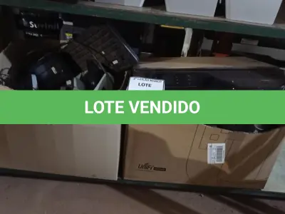 LOTE 154 - 01 LOTE COM IMPRESSORA, ESTABILIZADORES, TECLADOS, FURADORES DE PAPEL E CAIXAS DE SOM PARA COMPUTADORES. (NO ESTADO) ATENÇÃO! FAZER A VISITAÇÃO ANTES DE ARREMATAR, NÃO SABEMOS SE FUNCIONA. LEILÃO NÃO TEM GARANTIA E NEM DEVOLUÇÃO, SUJEITO A POSSÍVEIS AVARIAS VISÍVEIS/OCULTAS E/OU AUSÊNCIA DE COMPONENTES.