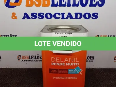 LOTE 188 - 01 LATA DE TINTA IQUINE DELANIL EXTERIOR E INTERIOR BASE P FOSCO 18 L. (NO ESTADO) ATENÇÃO! FAZER A VISITAÇÃO ANTES DE ARREMATAR, NÃO SABEMOS SE FUNCIONA. LEILÃO NÃO TEM GARANTIA E NEM DEVOLUÇÃO, SUJEITO A POSSÍVEIS AVARIAS VISÍVEIS/OCULTAS E/OU AUSÊNCIA DE COMPONENTES.