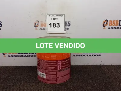 LOTE 183 - 01 LATA DE TINTA ESMALTE PARA MADEIRAS E METAIS INTERIOR\EXTERIOR 3,6L BRIL COLORADO MARCA SUVINIL. (NOVO) (NO ESTADO) ATENÇÃO! FAZER A VISITAÇÃO ANTES DE ARREMATAR, NÃO SABEMOS SE FUNCIONA. LEILÃO NÃO TEM GARANTIA E NEM DEVOLUÇÃO, SUJEITO A POSSÍVEIS AVARIAS VISÍVEIS/OCULTAS E/OU AUSÊNCIA DE COMPONENTES.
