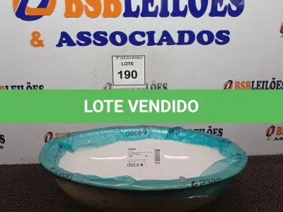 LOTE 190 - 01 CUBA DE EMBUTIR OVAL MARCA DECA. (NOVO) (NO ESTADO) ATENÇÃO! FAZER A VISITAÇÃO ANTES DE ARREMATAR, NÃO SABEMOS SE FUNCIONA. LEILÃO NÃO TEM GARANTIA E NEM DEVOLUÇÃO, SUJEITO A POSSÍVEIS AVARIAS VISÍVEIS/OCULTAS E/OU AUSÊNCIA DE COMPONENTES.
