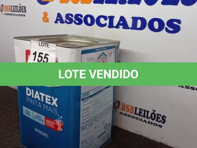 LOTE 155 - 01 LATA DE TINTA DIATEX IQUINE BASE P (NO ESTADO) ATENÇÃO! FAZER A VISITAÇÃO ANTES DE ARREMATAR, NÃO SABEMOS SE FUNCIONA. LEILÃO NÃO TEM GARANTIA E NEM DEVOLUÇÃO, SUJEITO A POSSÍVEIS AVARIAS VISÍVEIS/OCULTAS E/OU AUSÊNCIA DE COMPONENTES.