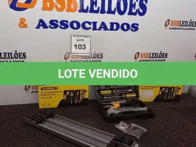 LOTE 103 - 02 KITS DE FERRAMENTAS E 01 SUPORTE COM RODINHAS. (NO ESTADO) ATENÇÃO! FAZER A VISITAÇÃO ANTES DE ARREMATAR, NÃO SABEMOS SE FUNCIONA. LEILÃO NÃO TEM GARANTIA E NEM DEVOLUÇÃO, SUJEITO A POSSÍVEIS AVARIAS VISÍVEIS/OCULTAS E/OU AUSÊNCIA DE COMPONENTES.