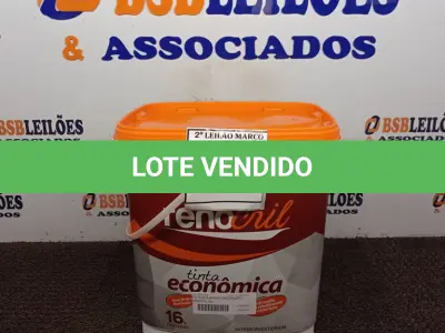 LOTE 131 - 01 BALDE DE TINTA RENOCRIL SELADOR ACRÍLICO NA COR BRANCO NEVE 16L. (NO ESTADO) ATENÇÃO! FAZER A VISITAÇÃO ANTES DE ARREMATAR, NÃO SABEMOS SE FUNCIONA. LEILÃO NÃO TEM GARANTIA E NEM DEVOLUÇÃO, SUJEITO A POSSÍVEIS AVARIAS VISÍVEIS/OCULTAS E/OU AUSÊNCIA DE COMPONENTES.