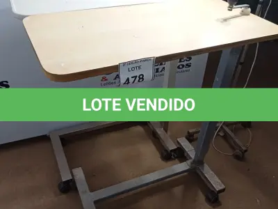 LOTE 478 - 02 MESAS DE REFEIÇÃO PARA CAMA HOSPITALAR. (NO ESTADO) ATENÇÃO! FAZER A VISITAÇÃO ANTES DE ARREMATAR, NÃO SABEMOS SE FUNCIONA. LEILÃO NÃO TEM GARANTIA E NEM DEVOLUÇÃO, SUJEITO A POSSÍVEIS AVARIAS VISÍVEIS/OCULTAS E/OU AUSÊNCIA DE COMPONENTES.