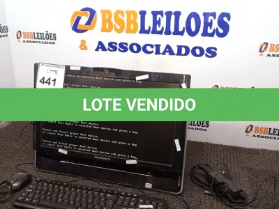 LOTE 441 - 01 ALL IN ONE LENOVO PRETO C/TECLADO, MOUSE E FONTE. (NO ESTADO) ATENÇÃO! FAZER A VISITAÇÃO ANTES DE ARREMATAR, NÃO SABEMOS SE FUNCIONA. LEILÃO NÃO TEM GARANTIA E NEM DEVOLUÇÃO, SUJEITO A POSSÍVEIS AVARIAS VISÍVEIS/OCULTAS E/OU AUSÊNCIA DE COMPONENTES.