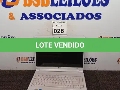LOTE 028 - 01 NOTEBOOK LG. (NO ESTADO) ATENÇÃO! FAZER A VISITAÇÃO ANTES DE ARREMATAR, NÃO SABEMOS SE FUNCIONA. LEILÃO NÃO TEM GARANTIA E NEM DEVOLUÇÃO, SUJEITO A POSSÍVEIS AVARIAS VISÍVEIS/OCULTAS E/OU AUSÊNCIA DE COMPONENTES.