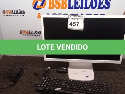 LOTE 457 - 01 ALL IN ONE LG BRANCO C/TECLADO, MOUSE E FONTE. (NO ESTADO) ATENÇÃO! FAZER A VISITAÇÃO ANTES DE ARREMATAR, NÃO SABEMOS SE FUNCIONA. LEILÃO NÃO TEM GARANTIA E NEM DEVOLUÇÃO, SUJEITO A POSSÍVEIS AVARIAS VISÍVEIS/OCULTAS E/OU AUSÊNCIA DE COMPONENTES.