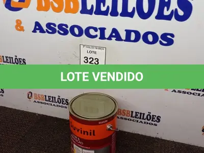 LOTE 323 - 01 LATA DE TINTA ESMALTE SINTÉTICO PARA MADEIRA E METAL 3,6L NA COR BRILHANTE AMARELO OURO MARCA SUVINIL (NOVO). (NO ESTADO) ATENÇÃO! FAZER A VISITAÇÃO ANTES DE ARREMATAR, NÃO SABEMOS SE FUNCIONA. LEILÃO NÃO TEM GARANTIA E NEM DEVOLUÇÃO, SUJEITO A POSSÍVEIS AVARIAS VISÍVEIS/OCULTAS E/OU AUSÊNCIA DE COMPONENTES.