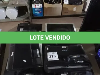 LOTE 278 - 01 LOTE COM MONITORES DIVERSOS PARA RETIRADA DE PEÇAS. (NO ESTADO) ATENÇÃO! FAZER A VISITAÇÃO ANTES DE ARREMATAR, NÃO SABEMOS SE FUNCIONA. LEILÃO NÃO TEM GARANTIA E NEM DEVOLUÇÃO, SUJEITO A POSSÍVEIS AVARIAS VISÍVEIS/OCULTAS E/OU AUSÊNCIA DE COMPONENTES.