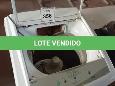 LOTE 356 - 01 TANQUINHO MARCA SUGAR 10 KG E 01 MÁQUINA DE LAVAR MARCA BRASTEMP. (NO ESTADO) ATENÇÃO! FAZER A VISITAÇÃO ANTES DE ARREMATAR, NÃO SABEMOS SE FUNCIONA. LEILÃO NÃO TEM GARANTIA E NEM DEVOLUÇÃO, SUJEITO A POSSÍVEIS AVARIAS VISÍVEIS/OCULTAS E/OU AUSÊNCIA DE COMPONENTES.