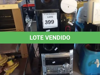 LOTE 399 - 03 APARELHOS DE SOM E 04 CAIXAS DE SOM MARCAS E MODELOS DIVERSOS. (NO ESTADO) ATENÇÃO! FAZER A VISITAÇÃO ANTES DE ARREMATAR, NÃO SABEMOS SE FUNCIONA. LEILÃO NÃO TEM GARANTIA E NEM DEVOLUÇÃO, SUJEITO A POSSÍVEIS AVARIAS VISÍVEIS/OCULTAS E/OU AUSÊNCIA DE COMPONENTES.