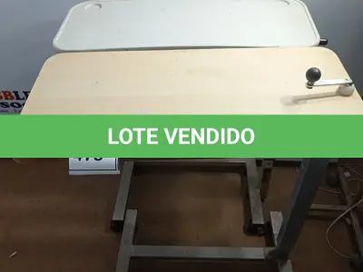 LOTE 478 - 02 MESAS DE REFEIÇÃO PARA CAMA HOSPITALAR. (NO ESTADO) ATENÇÃO! FAZER A VISITAÇÃO ANTES DE ARREMATAR, NÃO SABEMOS SE FUNCIONA. LEILÃO NÃO TEM GARANTIA E NEM DEVOLUÇÃO, SUJEITO A POSSÍVEIS AVARIAS VISÍVEIS/OCULTAS E/OU AUSÊNCIA DE COMPONENTES.