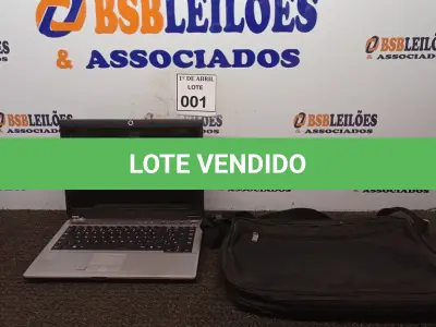 LOTE 001 - 01 NOTEBOOK POSITIVO COM MALETA. (NO ESTADO) ATENÇÃO! FAZER A VISITAÇÃO ANTES DE ARREMATAR, NÃO SABEMOS SE FUNCIONA. LEILÃO NÃO TEM GARANTIA E NEM DEVOLUÇÃO, SUJEITO A POSSÍVEIS AVARIAS VISÍVEIS/OCULTAS E/OU AUSÊNCIA DE COMPONENTES.
