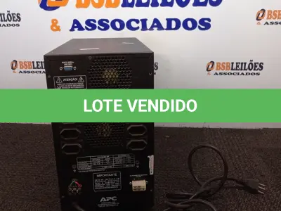 LOTE 464 - 01 NOBREAK MARCA APC 1500VA. (NO ESTADO) ATENÇÃO! FAZER A VISITAÇÃO ANTES DE ARREMATAR, NÃO SABEMOS SE FUNCIONA. LEILÃO NÃO TEM GARANTIA E NEM DEVOLUÇÃO, SUJEITO A POSSÍVEIS AVARIAS VISÍVEIS/OCULTAS E/OU AUSÊNCIA DE COMPONENTES.