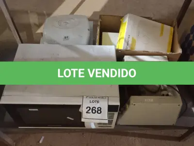 LOTE 268 - 01 MICRO-ONDAS, 01 SELADORA E APARELHOS DE ALARME. (NO ESTADO) ATENÇÃO! FAZER A VISITAÇÃO ANTES DE ARREMATAR, NÃO SABEMOS SE FUNCIONA. LEILÃO NÃO TEM GARANTIA E NEM DEVOLUÇÃO, SUJEITO A POSSÍVEIS AVARIAS VISÍVEIS/OCULTAS E/OU AUSÊNCIA DE COMPONENTES.