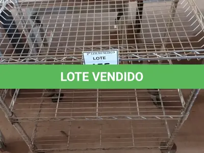 LOTE 455 - 01 CARRINHO DE FERRO P/TRANSPORTE C/03 BANDEJAS.  (NO ESTADO) ATENÇÃO! FAZER A VISITAÇÃO ANTES DE ARREMATAR, NÃO SABEMOS SE FUNCIONA. LEILÃO NÃO TEM GARANTIA E NEM DEVOLUÇÃO, SUJEITO A POSSÍVEIS AVARIAS VISÍVEIS/OCULTAS E/OU AUSÊNCIA DE COMPONENTES.