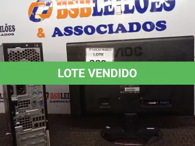 LOTE 389 - 01 CPU MARCA HP E 01 MONITOR MARCA AOC. (NO ESTADO) ATENÇÃO! FAZER A VISITAÇÃO ANTES DE ARREMATAR, NÃO SABEMOS SE FUNCIONA. LEILÃO NÃO TEM GARANTIA E NEM DEVOLUÇÃO, SUJEITO A POSSÍVEIS AVARIAS VISÍVEIS/OCULTAS E/OU AUSÊNCIA DE COMPONENTES.