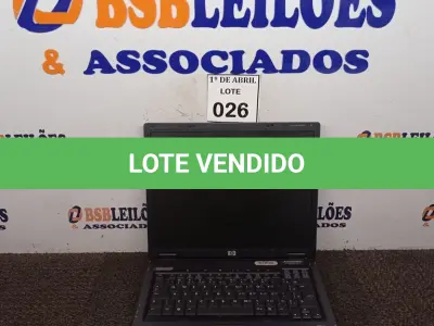LOTE 026 - 01 NOTEBOOK HP. (NO ESTADO) ATENÇÃO! FAZER A VISITAÇÃO ANTES DE ARREMATAR, NÃO SABEMOS SE FUNCIONA. LEILÃO NÃO TEM GARANTIA E NEM DEVOLUÇÃO, SUJEITO A POSSÍVEIS AVARIAS VISÍVEIS/OCULTAS E/OU AUSÊNCIA DE COMPONENTES.