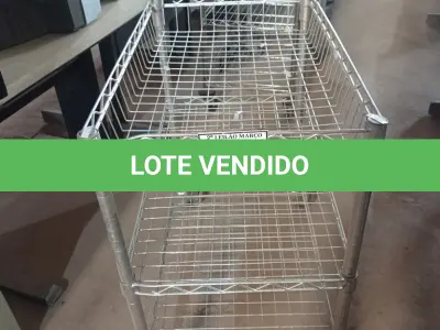 LOTE 443 - 01 CARRINHO DE FERRO P/TRANSPORTE C/03 BANDEJAS.  (NO ESTADO) ATENÇÃO! FAZER A VISITAÇÃO ANTES DE ARREMATAR, NÃO SABEMOS SE FUNCIONA. LEILÃO NÃO TEM GARANTIA E NEM DEVOLUÇÃO, SUJEITO A POSSÍVEIS AVARIAS VISÍVEIS/OCULTAS E/OU AUSÊNCIA DE COMPONENTES.
