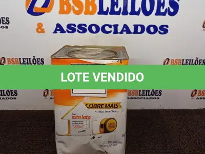 LOTE 463 - 01 LATA TINTA NOVACOR COBRE MAIS.  (NO ESTADO) ATENÇÃO! FAZER A VISITAÇÃO ANTES DE ARREMATAR, NÃO SABEMOS SE FUNCIONA. LEILÃO NÃO TEM GARANTIA E NEM DEVOLUÇÃO, SUJEITO A POSSÍVEIS AVARIAS VISÍVEIS/OCULTAS E/OU AUSÊNCIA DE COMPONENTES.