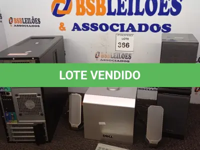 LOTE 366 - 02 CAIXAS DE SOM AIWA , 1 CPU DELL E 01 SUBWOOFER DELL. (NO ESTADO) ATENÇÃO! FAZER A VISITAÇÃO ANTES DE ARREMATAR, NÃO SABEMOS SE FUNCIONA. LEILÃO NÃO TEM GARANTIA E NEM DEVOLUÇÃO, SUJEITO A POSSÍVEIS AVARIAS VISÍVEIS/OCULTAS E/OU AUSÊNCIA DE COMPONENTES.