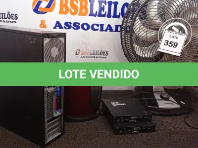 LOTE 359 - 03 CPU´S SENDO 02 MINIS MARCA POSITIVO E DELL, 01 VENTILADOR E 01 CAFETEIRA.  (NO ESTADO) ATENÇÃO! FAZER A VISITAÇÃO ANTES DE ARREMATAR, NÃO SABEMOS SE FUNCIONA. LEILÃO NÃO TEM GARANTIA E NEM DEVOLUÇÃO, SUJEITO A POSSÍVEIS AVARIAS VISÍVEIS/OCULTAS E/OU AUSÊNCIA DE COMPONENTES.