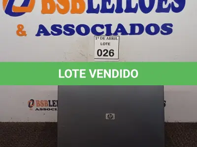 LOTE 026 - 01 NOTEBOOK HP. (NO ESTADO) ATENÇÃO! FAZER A VISITAÇÃO ANTES DE ARREMATAR, NÃO SABEMOS SE FUNCIONA. LEILÃO NÃO TEM GARANTIA E NEM DEVOLUÇÃO, SUJEITO A POSSÍVEIS AVARIAS VISÍVEIS/OCULTAS E/OU AUSÊNCIA DE COMPONENTES.