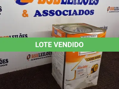 LOTE 463 - 01 LATA TINTA NOVACOR COBRE MAIS.  (NO ESTADO) ATENÇÃO! FAZER A VISITAÇÃO ANTES DE ARREMATAR, NÃO SABEMOS SE FUNCIONA. LEILÃO NÃO TEM GARANTIA E NEM DEVOLUÇÃO, SUJEITO A POSSÍVEIS AVARIAS VISÍVEIS/OCULTAS E/OU AUSÊNCIA DE COMPONENTES.