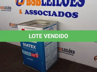 LOTE 264 - 01 LATA DE TINTA DIATEX IQUINE BASE P (NO ESTADO) ATENÇÃO! FAZER A VISITAÇÃO ANTES DE ARREMATAR, NÃO SABEMOS SE FUNCIONA. LEILÃO NÃO TEM GARANTIA E NEM DEVOLUÇÃO, SUJEITO A POSSÍVEIS AVARIAS VISÍVEIS/OCULTAS E/OU AUSÊNCIA DE COMPONENTES.