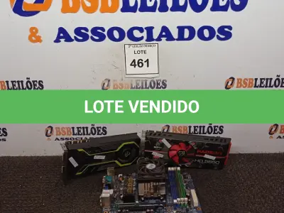LOTE 461 - 01 PLACA MÃE I5 E 02 PLACAS DE VÍDEOS COM AVARIAS. (NO ESTADO) ATENÇÃO! FAZER A VISITAÇÃO ANTES DE ARREMATAR, NÃO SABEMOS SE FUNCIONA. LEILÃO NÃO TEM GARANTIA E NEM DEVOLUÇÃO, SUJEITO A POSSÍVEIS AVARIAS VISÍVEIS/OCULTAS E/OU AUSÊNCIA DE COMPONENTES.