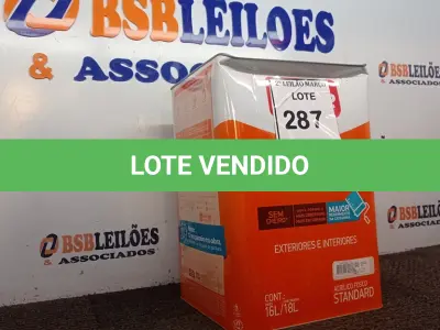 LOTE 287 - 01 LATA DE TINTA IQUINE DELANIL EXTERIOR E INTERIOR BASE P FOSCO 18 L. (NO ESTADO) ATENÇÃO! FAZER A VISITAÇÃO ANTES DE ARREMATAR, NÃO SABEMOS SE FUNCIONA. LEILÃO NÃO TEM GARANTIA E NEM DEVOLUÇÃO, SUJEITO A POSSÍVEIS AVARIAS VISÍVEIS/OCULTAS E/OU AUSÊNCIA DE COMPONENTES.