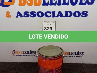 LOTE 323 - 01 LATA DE TINTA ESMALTE SINTÉTICO PARA MADEIRA E METAL 3,6L NA COR BRILHANTE AMARELO OURO MARCA SUVINIL (NOVO). (NO ESTADO) ATENÇÃO! FAZER A VISITAÇÃO ANTES DE ARREMATAR, NÃO SABEMOS SE FUNCIONA. LEILÃO NÃO TEM GARANTIA E NEM DEVOLUÇÃO, SUJEITO A POSSÍVEIS AVARIAS VISÍVEIS/OCULTAS E/OU AUSÊNCIA DE COMPONENTES.