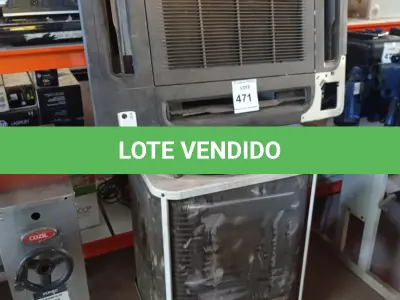 LOTE 471 - 01 AR CONDICIONADO COM EVAPORADORA DE TETO CENTRAL.  (NO ESTADO) ATENÇÃO! FAZER A VISITAÇÃO ANTES DE ARREMATAR, NÃO SABEMOS SE FUNCIONA. LEILÃO NÃO TEM GARANTIA E NEM DEVOLUÇÃO, SUJEITO A POSSÍVEIS AVARIAS VISÍVEIS/OCULTAS E/OU AUSÊNCIA DE COMPONENTES.