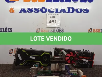 LOTE 461 - 01 PLACA MÃE I5 E 02 PLACAS DE VÍDEOS COM AVARIAS. (NO ESTADO) ATENÇÃO! FAZER A VISITAÇÃO ANTES DE ARREMATAR, NÃO SABEMOS SE FUNCIONA. LEILÃO NÃO TEM GARANTIA E NEM DEVOLUÇÃO, SUJEITO A POSSÍVEIS AVARIAS VISÍVEIS/OCULTAS E/OU AUSÊNCIA DE COMPONENTES.