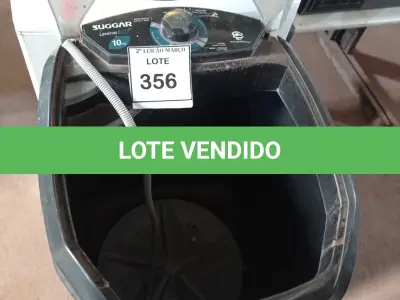 LOTE 356 - 01 TANQUINHO MARCA SUGAR 10 KG E 01 MÁQUINA DE LAVAR MARCA BRASTEMP. (NO ESTADO) ATENÇÃO! FAZER A VISITAÇÃO ANTES DE ARREMATAR, NÃO SABEMOS SE FUNCIONA. LEILÃO NÃO TEM GARANTIA E NEM DEVOLUÇÃO, SUJEITO A POSSÍVEIS AVARIAS VISÍVEIS/OCULTAS E/OU AUSÊNCIA DE COMPONENTES.