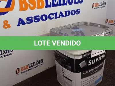 LOTE 274 - 01 BALDE DE TINTA SUVINIL INTERIORES ACRÍLICO FOSCO 18L NA COR FOSCO BRANCO. VENCIMENTO 10/2027 (NOVO) (NO ESTADO) ATENÇÃO! FAZER A VISITAÇÃO ANTES DE ARREMATAR, NÃO SABEMOS SE FUNCIONA. LEILÃO NÃO TEM GARANTIA E NEM DEVOLUÇÃO, SUJEITO A POSSÍVEIS AVARIAS VISÍVEIS/OCULTAS E/OU AUSÊNCIA DE COMPONENTES.