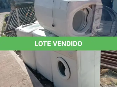 LOTE 485 - 04 MÁQUINAS DE LAVAR ROUPAS MARCAS E MODELOS DIVERSOS C/AVARIAS. (NO ESTADO) ATENÇÃO! FAZER A VISITAÇÃO ANTES DE ARREMATAR, NÃO SABEMOS SE FUNCIONA. LEILÃO NÃO TEM GARANTIA E NEM DEVOLUÇÃO, SUJEITO A POSSÍVEIS AVARIAS VISÍVEIS/OCULTAS E/OU AUSÊNCIA DE COMPONENTES.