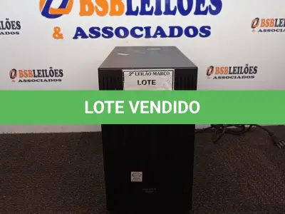 LOTE 464 - 01 NOBREAK MARCA APC 1500VA. (NO ESTADO) ATENÇÃO! FAZER A VISITAÇÃO ANTES DE ARREMATAR, NÃO SABEMOS SE FUNCIONA. LEILÃO NÃO TEM GARANTIA E NEM DEVOLUÇÃO, SUJEITO A POSSÍVEIS AVARIAS VISÍVEIS/OCULTAS E/OU AUSÊNCIA DE COMPONENTES.