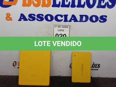 LOTE 020 - 02 TABLET’S POSITIVO. (NO ESTADO) ATENÇÃO! FAZER A VISITAÇÃO ANTES DE ARREMATAR, NÃO SABEMOS SE FUNCIONA. LEILÃO NÃO TEM GARANTIA E NEM DEVOLUÇÃO, SUJEITO A POSSÍVEIS AVARIAS VISÍVEIS/OCULTAS E/OU AUSÊNCIA DE COMPONENTES.