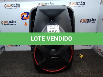 LOTE 150 - 01 CAIXA DE SOM MONDIAL COM BLUETOOTH. (NO ESTADO) ATENÇÃO! FAZER A VISITAÇÃO ANTES DE ARREMATAR, NÃO SABEMOS SE FUNCIONA. LEILÃO NÃO TEM GARANTIA E NEM DEVOLUÇÃO, SUJEITO A POSSÍVEIS AVARIAS VISÍVEIS/OCULTAS E/OU AUSÊNCIA DE COMPONENTES.