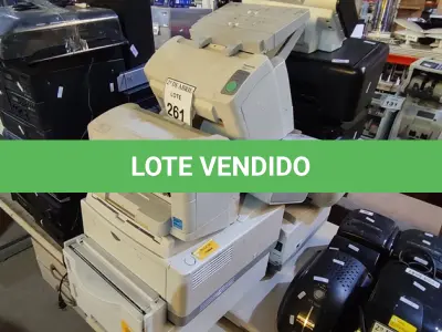 LOTE 261 - 01 LOTE COM IMPRESSORAS DIVERSAS. (NO ESTADO) ATENÇÃO! FAZER A VISITAÇÃO ANTES DE ARREMATAR, NÃO SABEMOS SE FUNCIONA. LEILÃO NÃO TEM GARANTIA E NEM DEVOLUÇÃO, SUJEITO A POSSÍVEIS AVARIAS VISÍVEIS/OCULTAS E/OU AUSÊNCIA DE COMPONENTES.